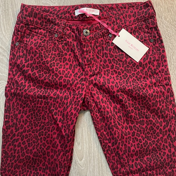 Isaac Mizrahi Jeans NWT Red Leopard Print - Picture 3 of 7